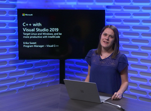 Image thumbnail for C++ with Visual Studio 2019: target Linux and Windows, and be more productive with IntelliCode video