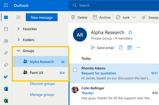 This change will affect users on Outlook on web application. They will be able to see the new Groups icon in Outlook on web Groups section once it is released. The impact is only on the Groups section of mail module.