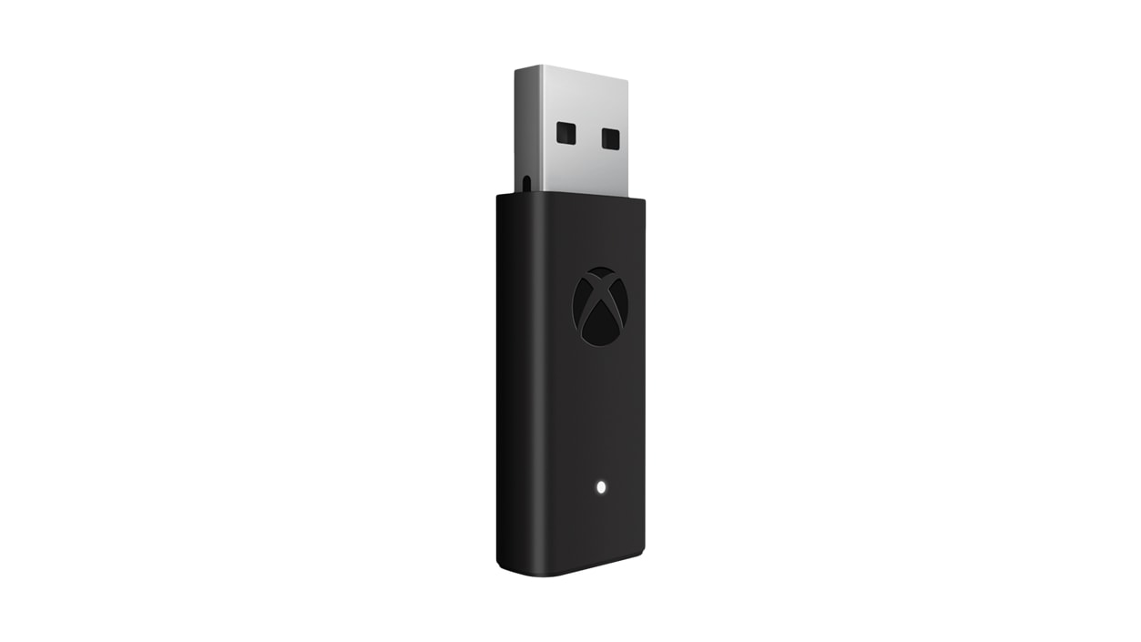 Front right view of Xbox Wireless Adapter without cap