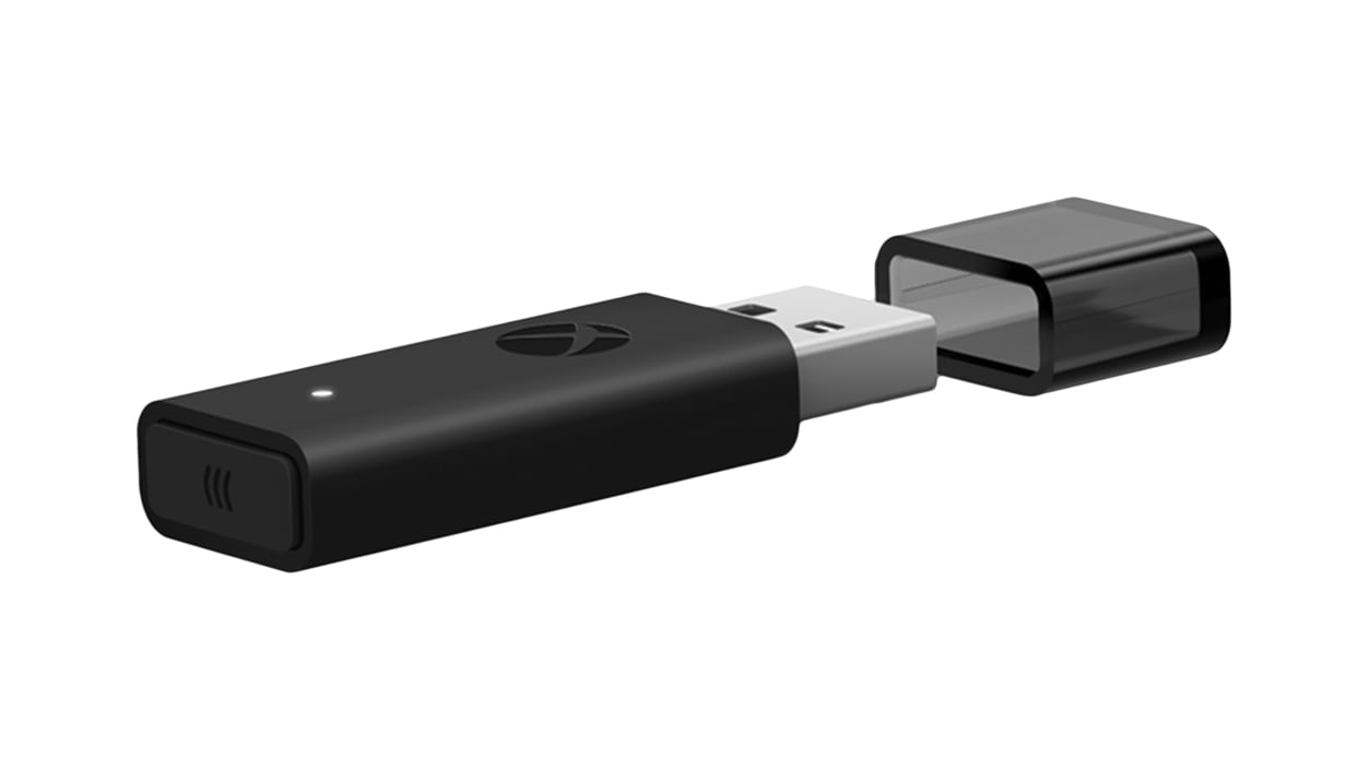Side view of Xbox Wireless Adapter with cap removed