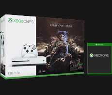 Xbox One S 1TB Console - Shadow of War Bundle + Free Game of Choice