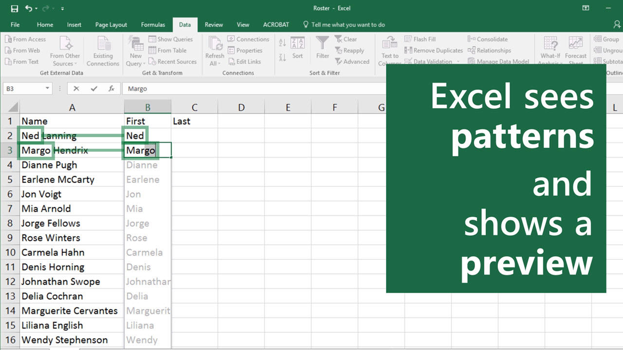 How To Use Flash Fill In Excel On Mac 