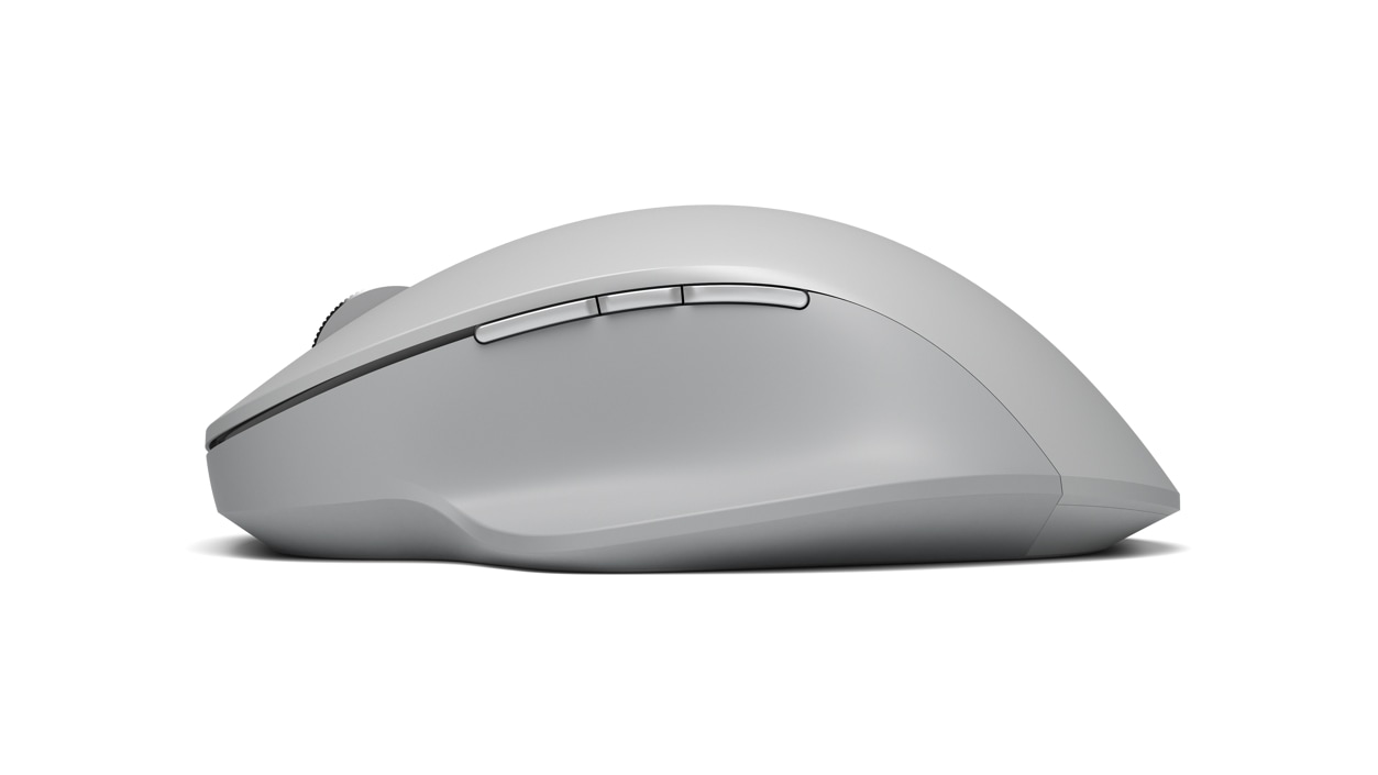 Side view of Surface Precision Mouse that highlights the ergonomic shape.