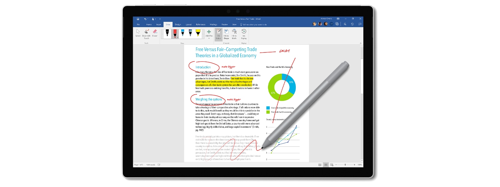 Surface Pro with Surface pen