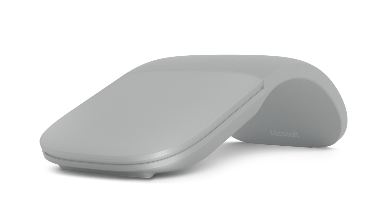 Microsoft Surface アーク マウス (ライト グレー、Bluetooth、タッチ ...