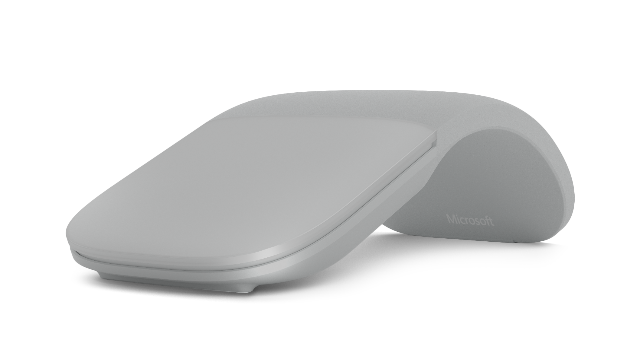 Microsoft Surface アーク マウス (ライト グレー、Bluetooth、タッチ 