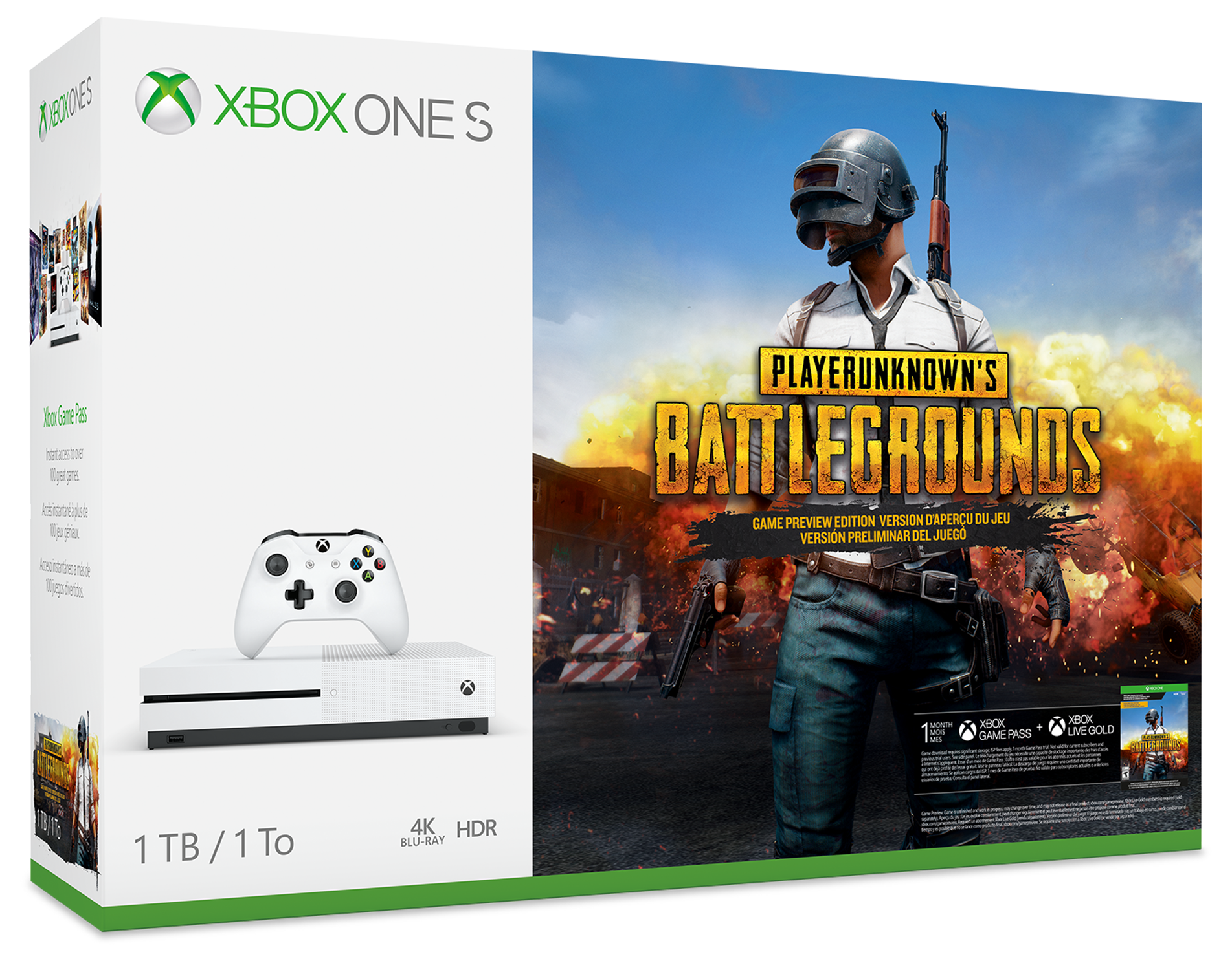 Xbox One S PLAYERUNKNOWN'S BATTLEGROUNDS Bundle (1TB) - Microsoft
