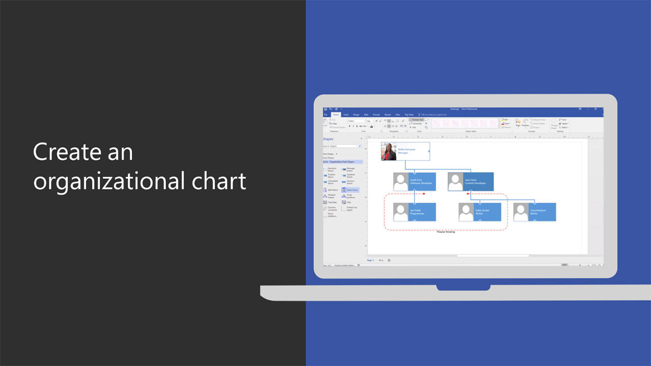 Microsoft đã giúp cho việc tạo biểu đồ tổ chức trở nên đơn giản và dễ sử dụng hơn bao giờ hết. Với sự trợ giúp của các công cụ thiết kế, bạn có thể tạo nên những biểu đồ tổ chức chuyên nghiệp và sinh động. Hãy xem hình ảnh để khám phá thêm về tính năng này.