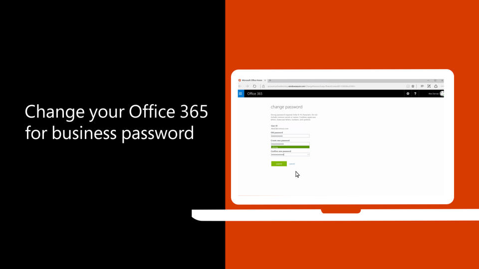 Video: Change your Microsoft 365 for business password - Microsoft Support