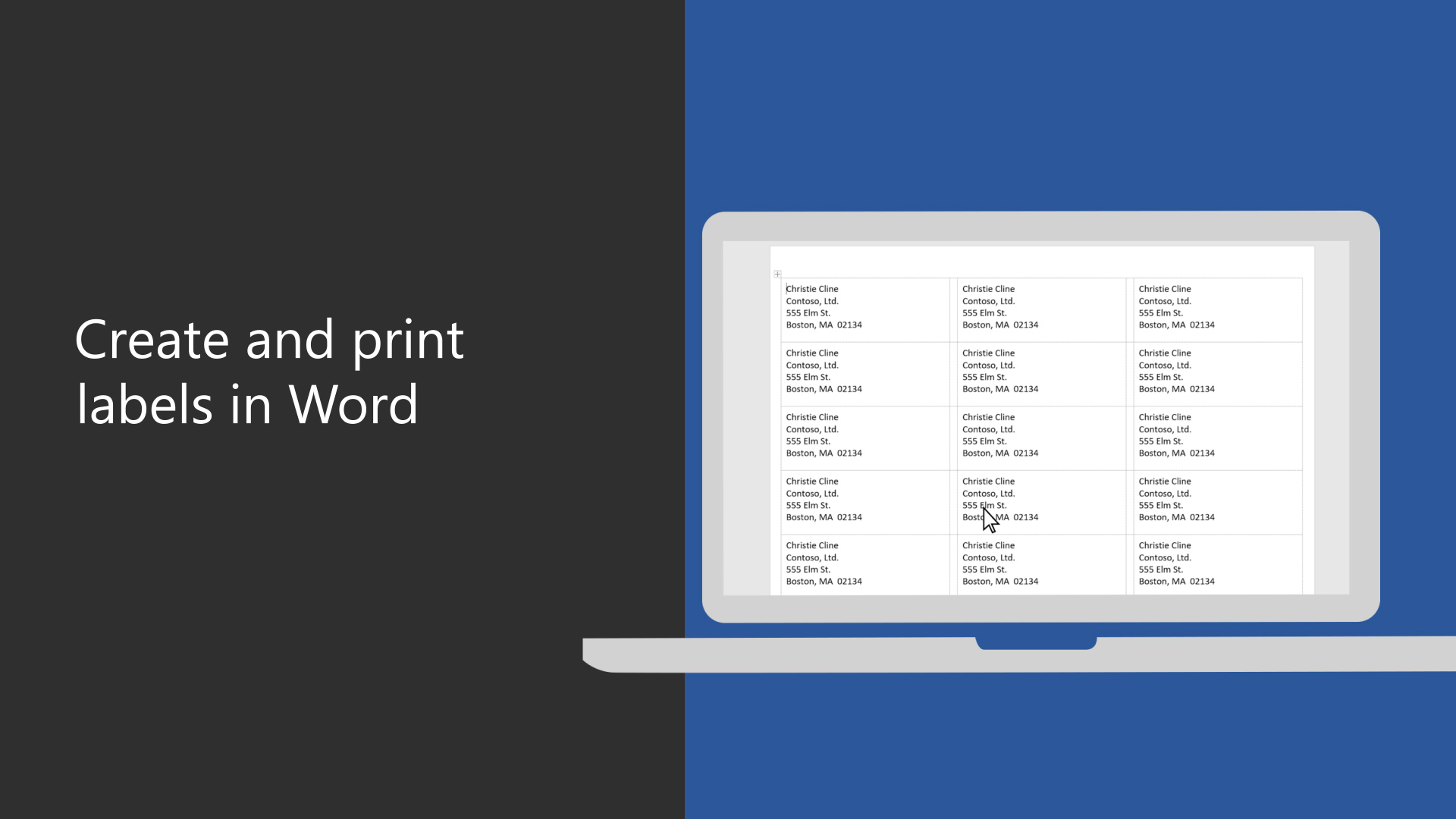 Create and print labels in Word Throughout Return Address Label Template For Mac