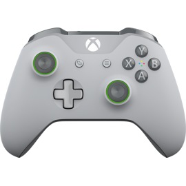 Front view of Xbox Wireless Controller – Grey/Green