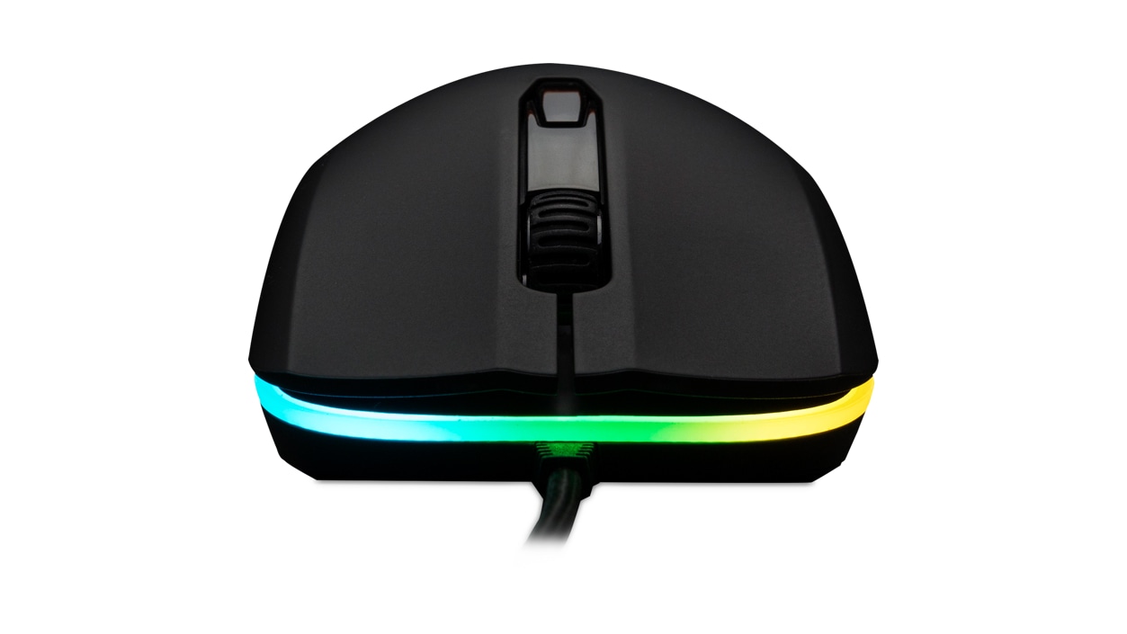 Front view of the Kingston HyperX Pulsefire Surge RGB Gaming Mouse