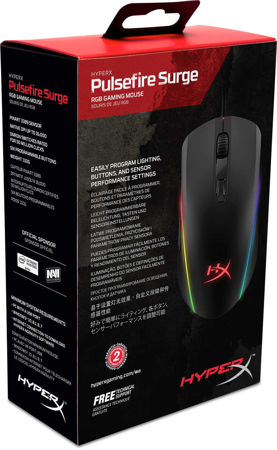 Kingston Pulsefire Surge RGB Microsoft Mouse Gaming - Store Buy HyperX