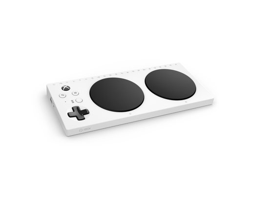 Front angled view of the Xbox Adaptive Controller