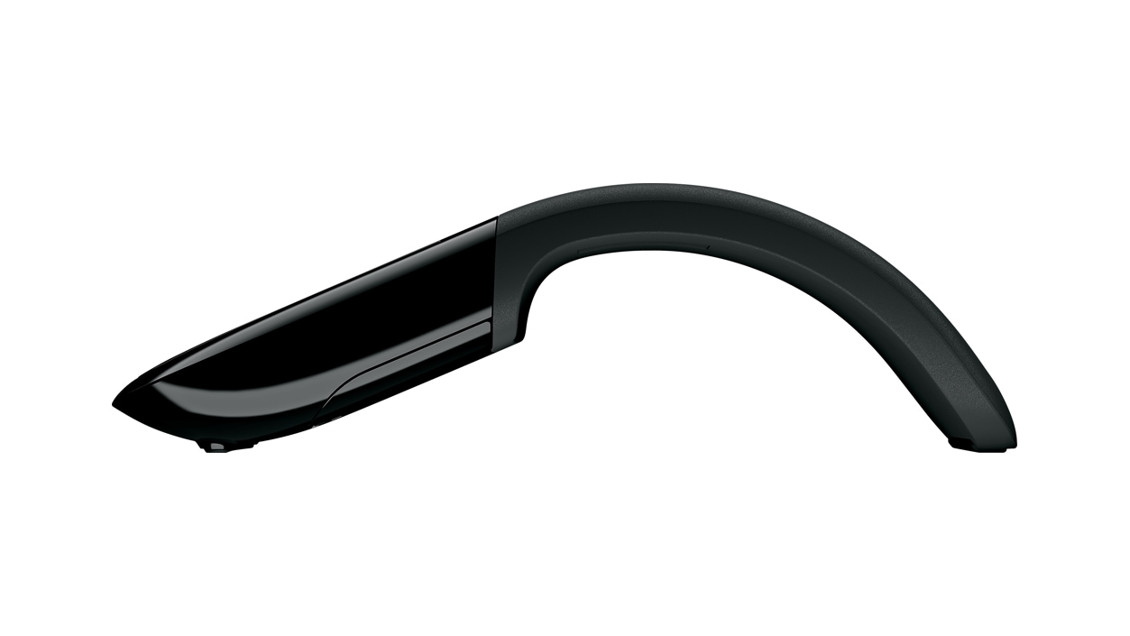 Profile view of the Arc Touch Mouse in Black.
