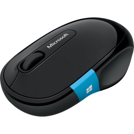 Angled front view of the Microsoft Sculpt Comfort Mouse.