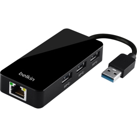 Belkin USB 3.0 3-Port Hub with Gigabit Ethernet Adapter