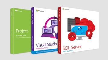 "Business software including Microsoft Project |  Visual Studio and SQL Server."
