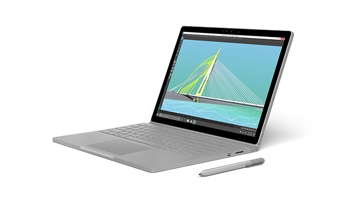 Surface book angled to the left | Surface Book en angle vers la gauche