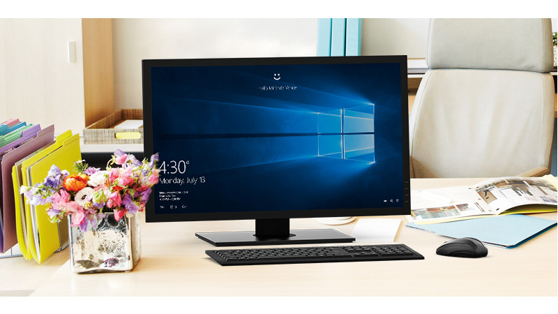 Una PC de escritorio con Windows 10