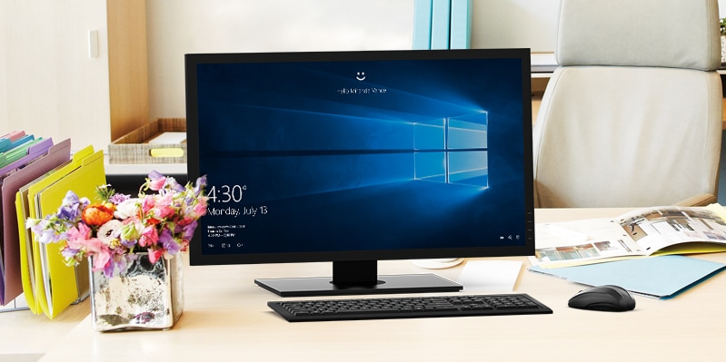 Una PC de escritorio con Windows 10