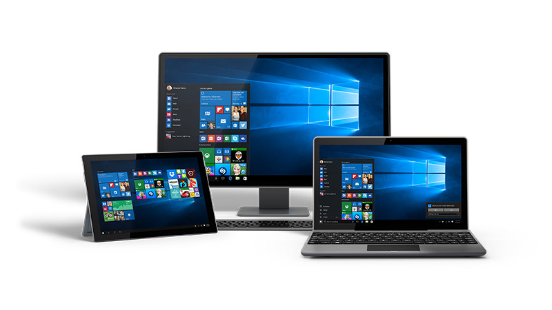 Varios dispositivos que ejecutan Windows 10