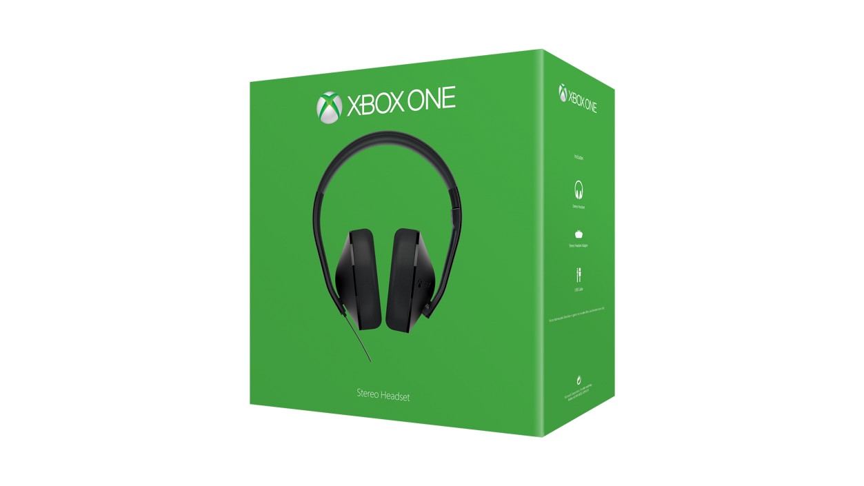 Right angle view of Xbox One Stereo Headset packaging