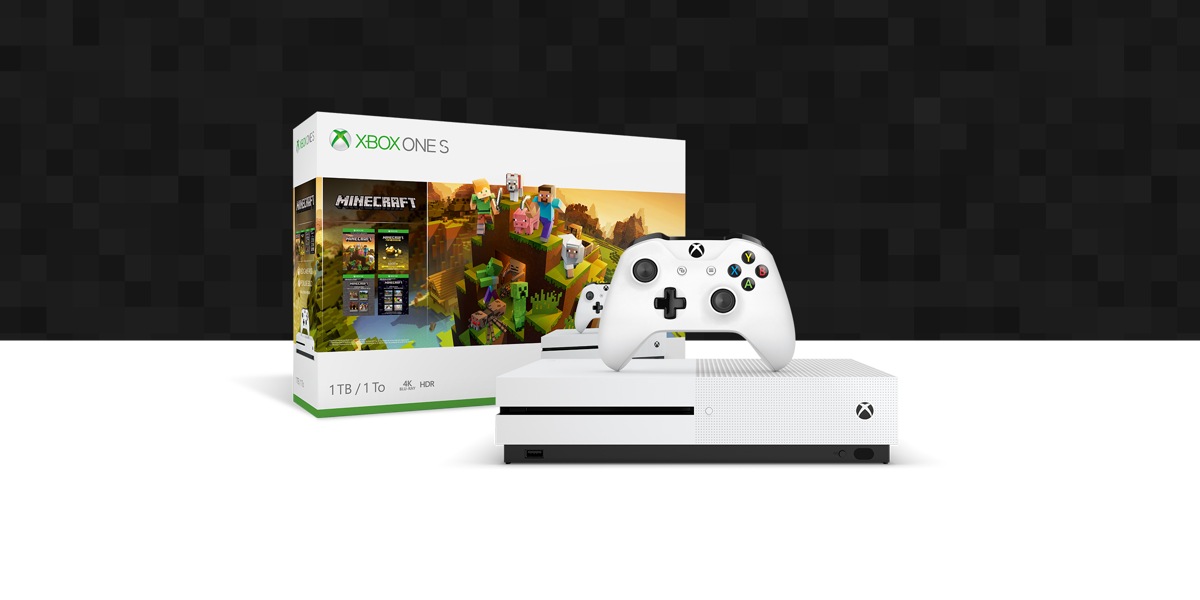 Xbox One S 1TB Console – Minecraft Creators Bundle