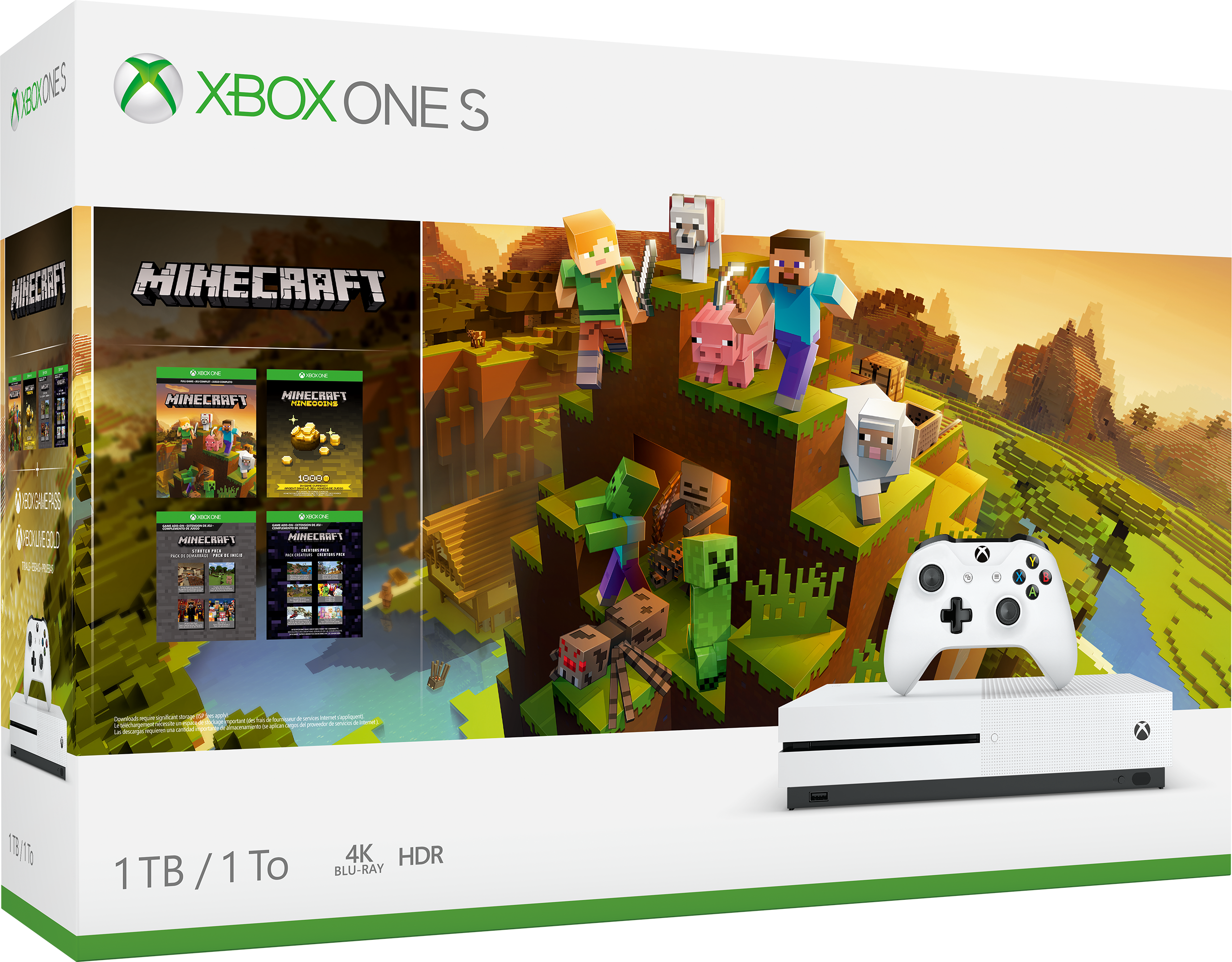 Xbox One S 1 TB 本体 - Minecraft マスター コレクション同梱版