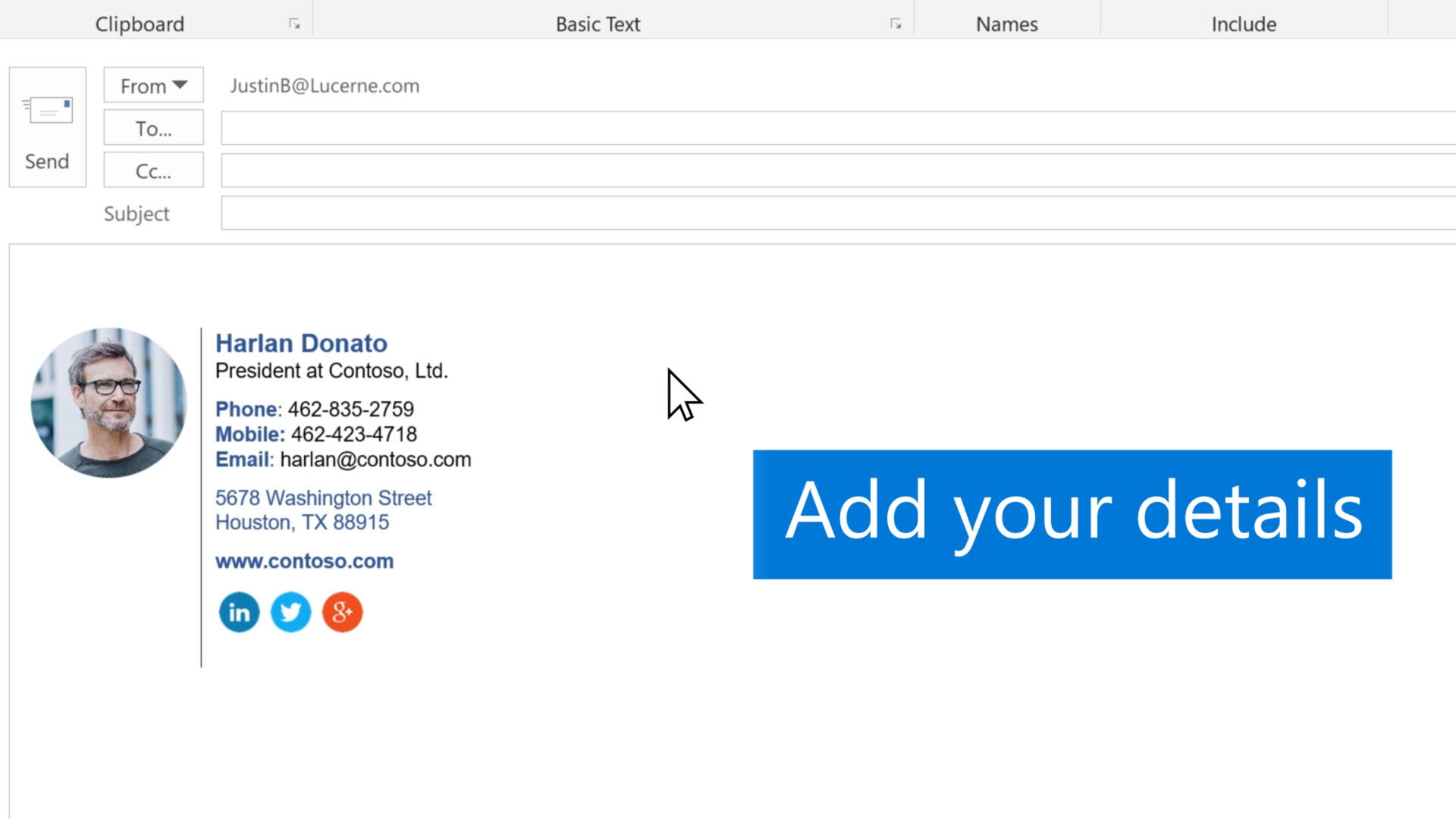 Make a transparent email signature, Learn at Microsoft Create