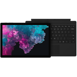 Surface Pro 6 and Type Cover in black