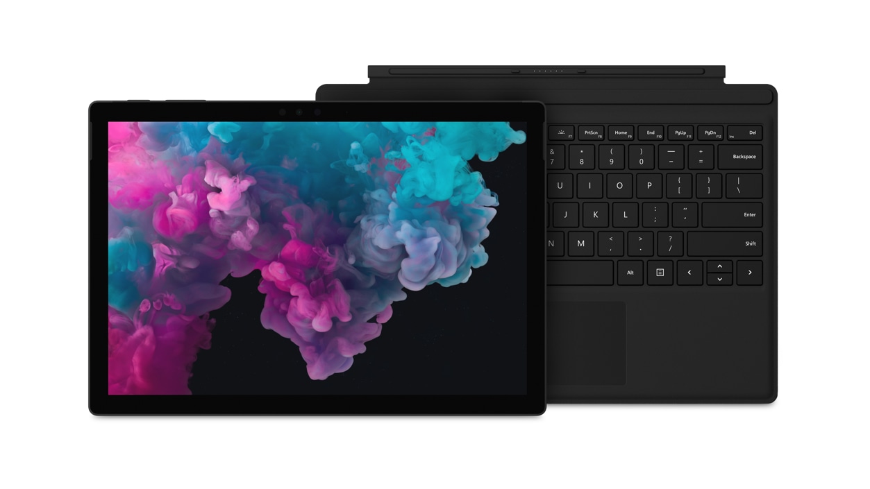 Surface Pro 6 and Type Cover in black