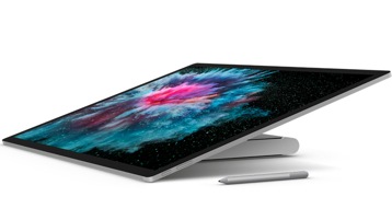 كمبيوتر Surface Studio 2 في وضع ستوديو