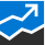 Graphic icon of a line graph with an arrow representing an upward trend