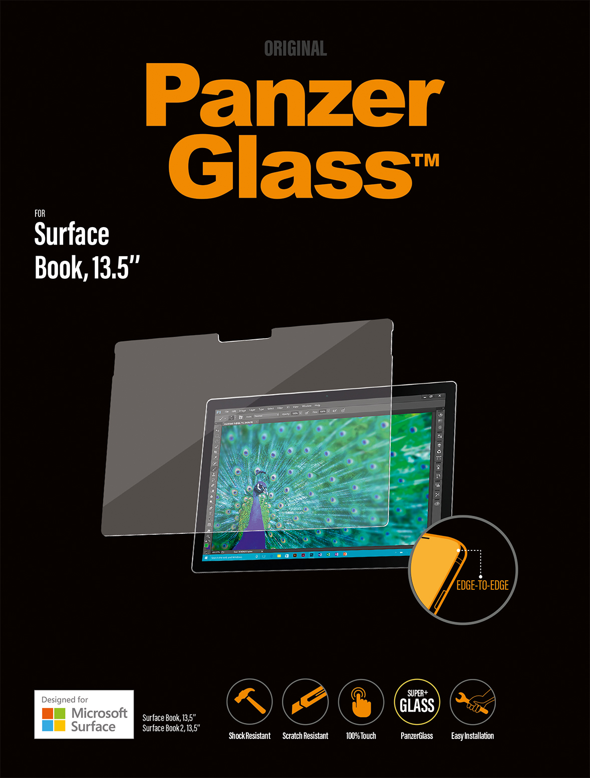 PanzerGlass Surface Book (13.5 インチ) スクリーン プロテクター