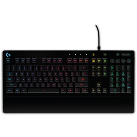 Front view of the Logitech G213 RGB Prodigy Gaming Keyboard