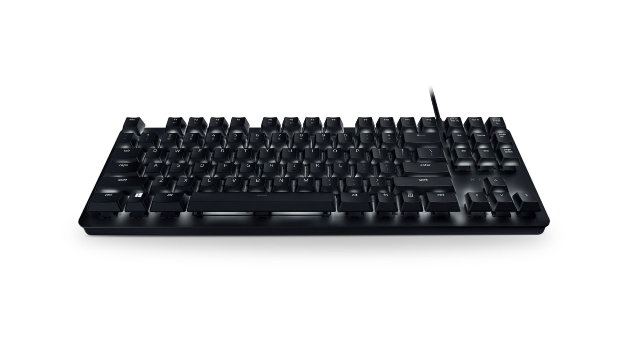 Razer Black Widow Lite Keyboard from the front.