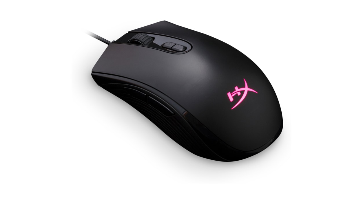 Kingston HyperX Pulsefire Core RGB Gaming Mouse from a top back angle