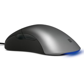 Left side view of Microsoft Pro IntelliMouse in Shadow Black