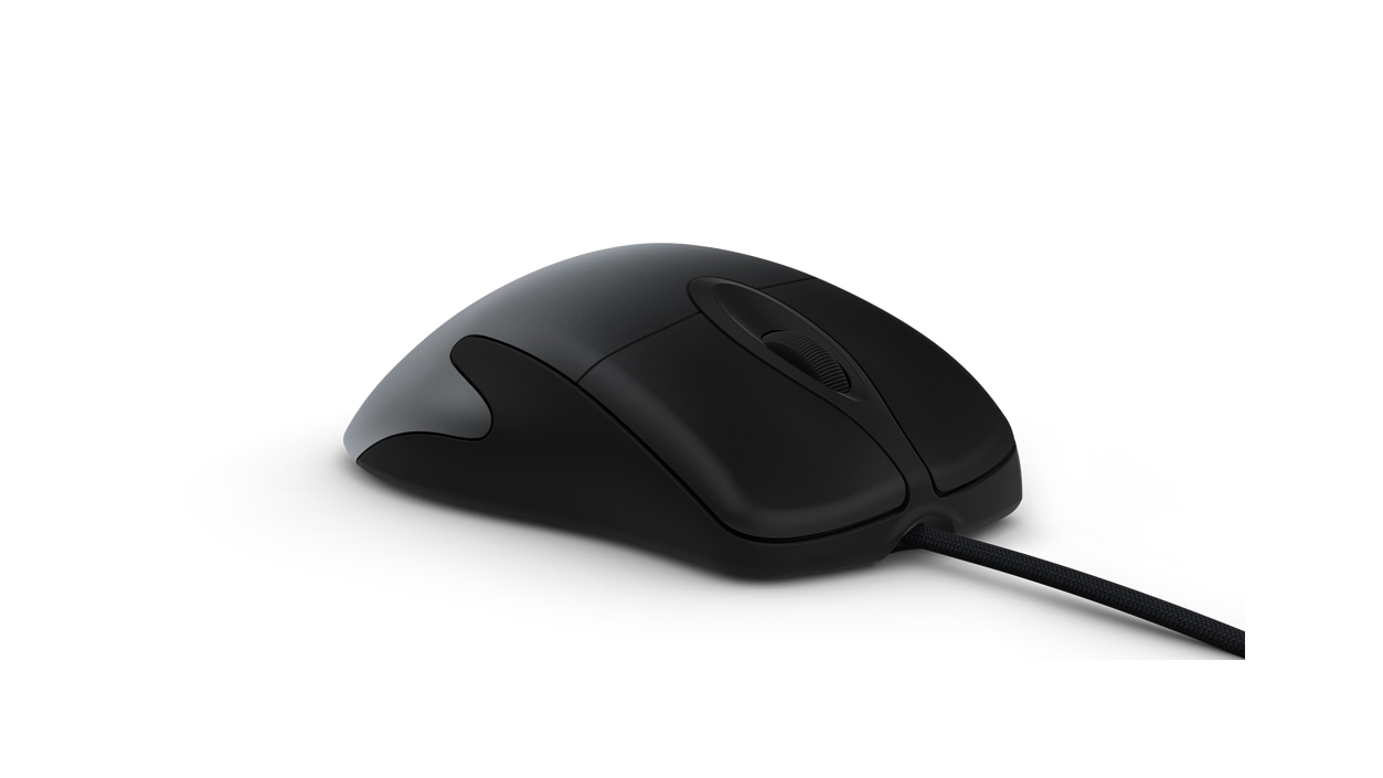 Front right view of Microsoft Pro IntelliMouse in Shadow Black