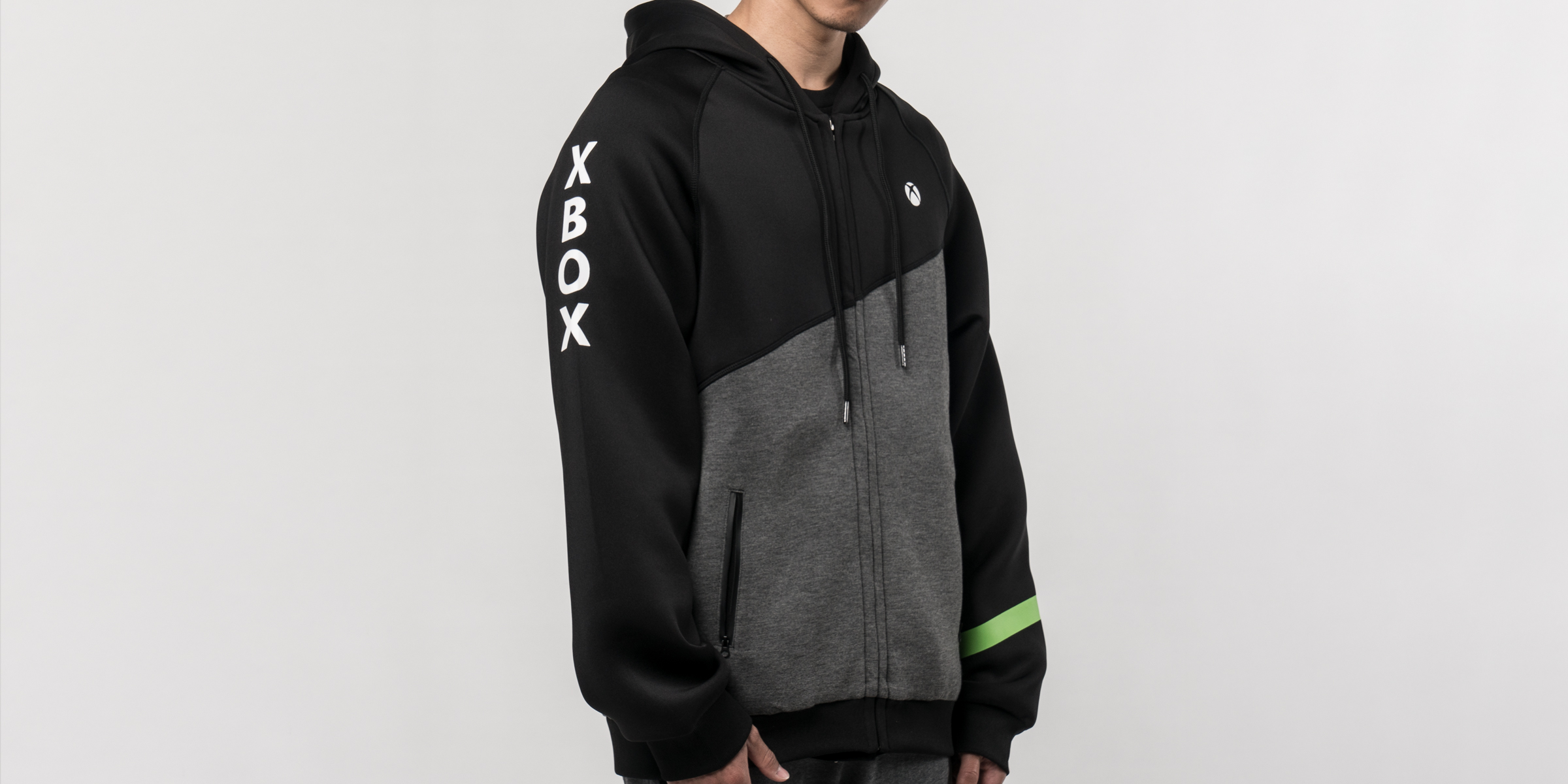 h and m black zip up hoodie