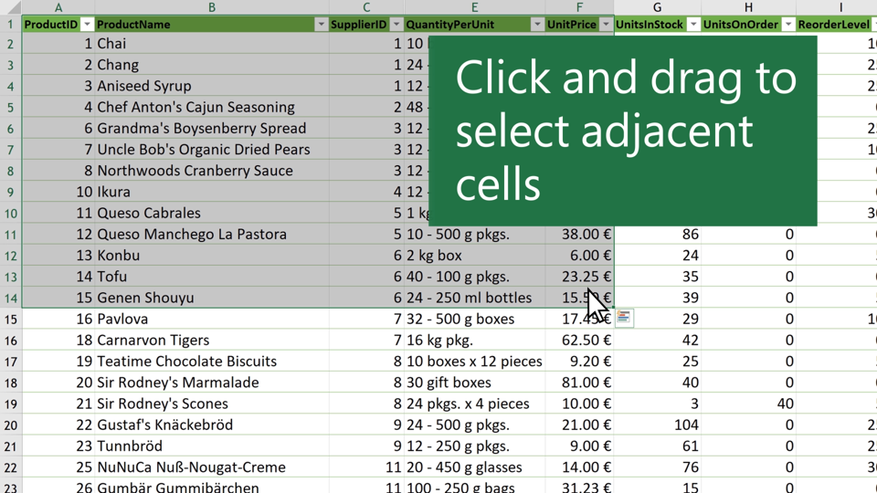 How To Highlight An Entire Column In Excel For Mac