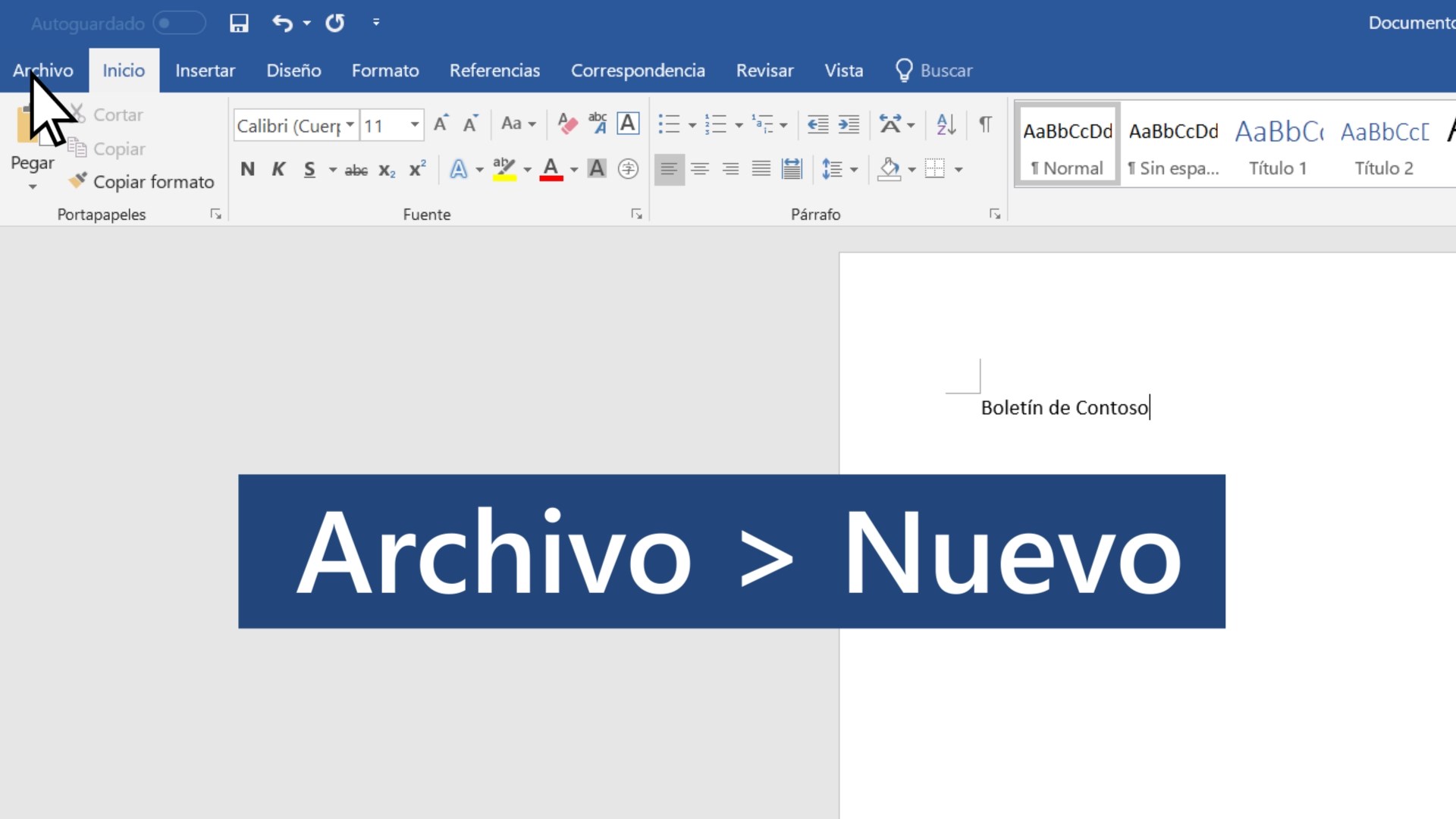 Crear un documento - Soporte técnico de Microsoft