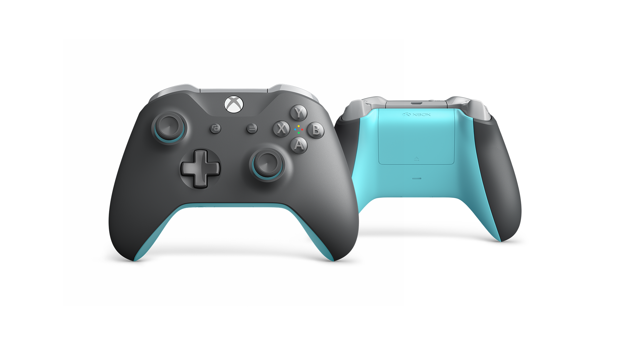 gray blue xbox controller