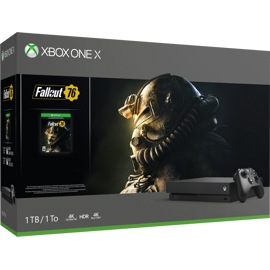 Xbox One X Fallout 76 Bundle with a generic game box