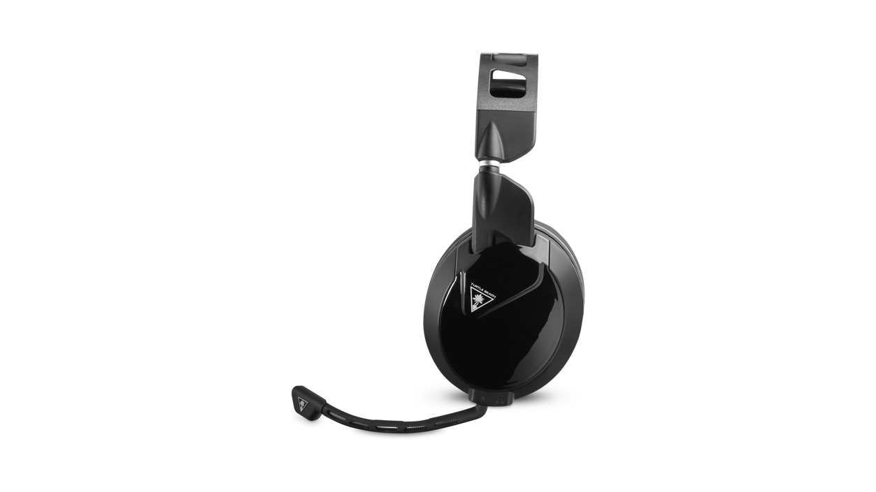 Left view of the Turtle Beach Elite Atlas Pro headset with the mic