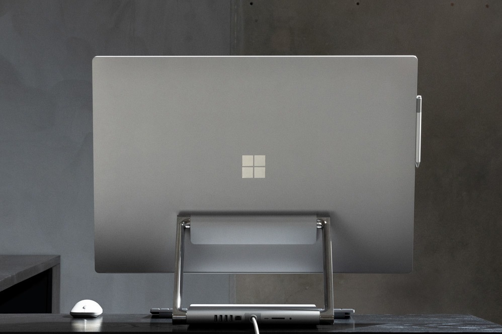 Surface Studio 2 on a desktop