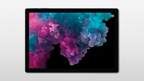 Black Surface Pro 6 in Tablet mode