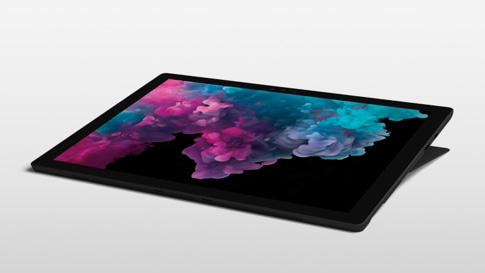 Black Surface Pro 6 in Studio mode