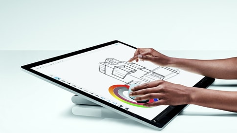 Surface Studio 2 in Studio mode